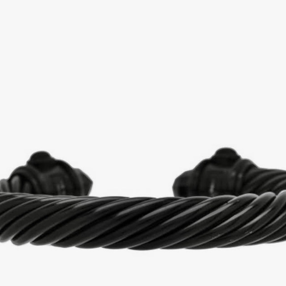 David Yurman 7mm Blackened Aluminum Renaissance Cable Bracelet, Size Medium - Picture 8 of 10